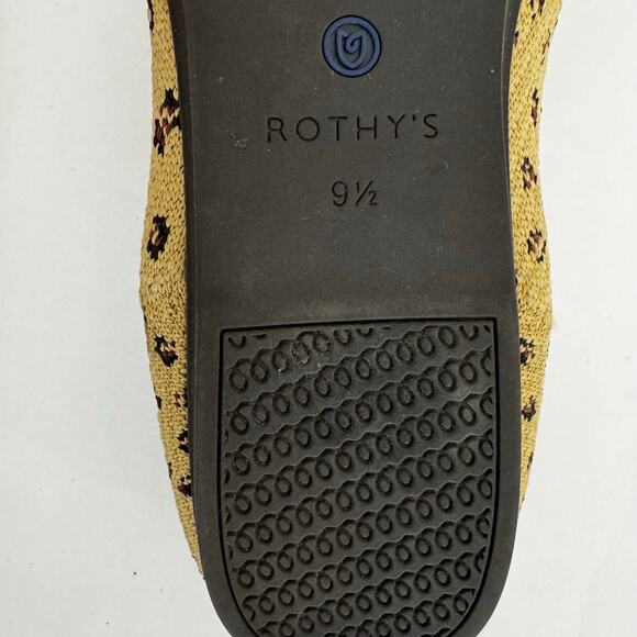 Rothy's The Loafer Fabric Knit Slip-On Flats Shoes in Leopard Cheetah Animal 9.5 - Picture 13 of 13